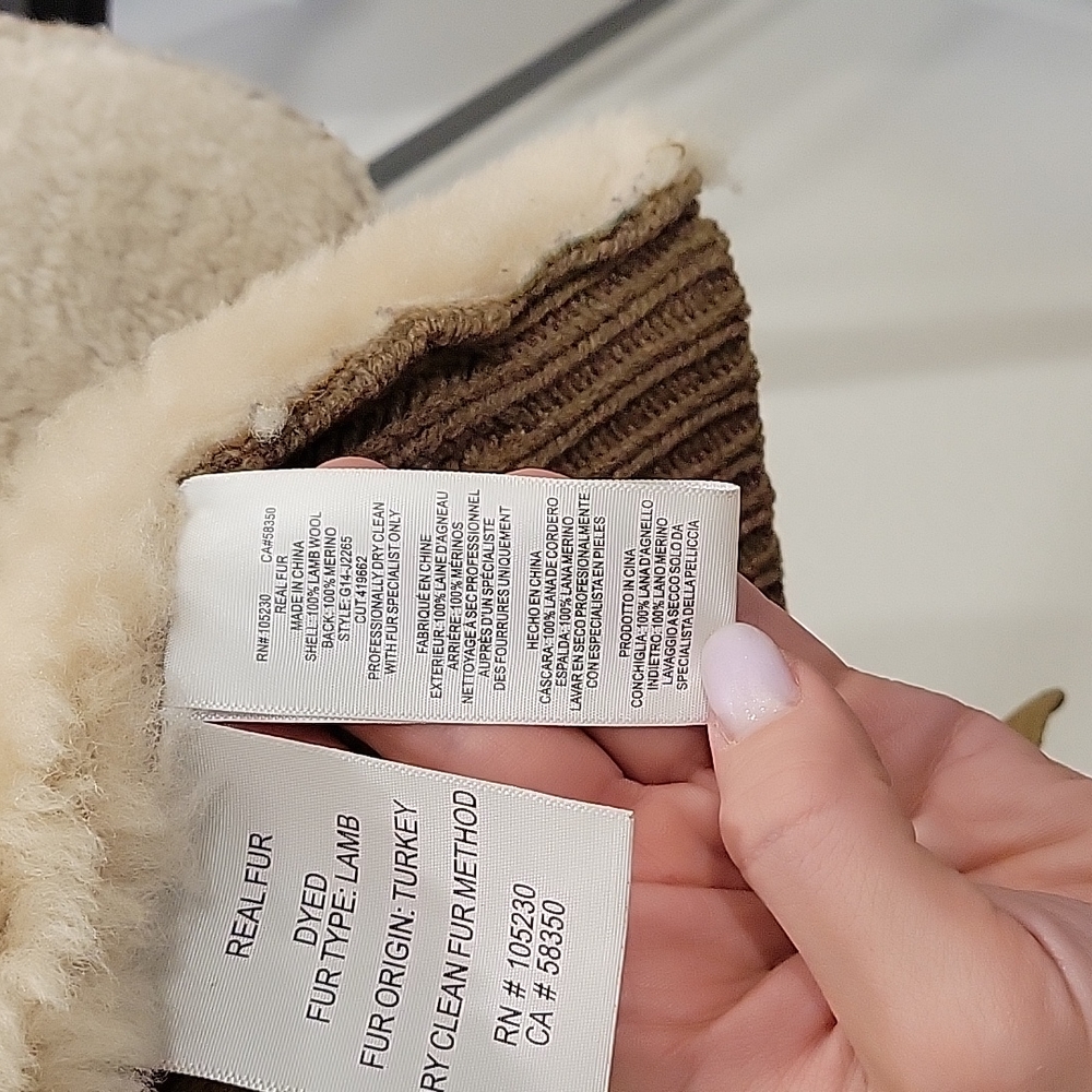 JOIE Brinley Lamb Fur Suede Vest in Natural - Picture 7 of 14